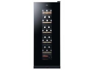Haier Weinkühlschrank klein 50 SERIE 7 HWS42GDAU1 I 42 Flaschen Weinklimaschrank I Neue Technologie für perfekte Lagerung I Weinkühlschrank 2 Zonen, UV-Glastür & Holzregale I Wi-Fi I Wine fridge