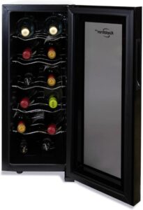 Koolatron Urban Series 12 Weinkühler, Thermoelektrischer Weinkühler, 1 cu. ft. Frestanding Wine Cellar für Home Bar, kleine Küche, Apartment, Condo, Cottage, Wohnmobil