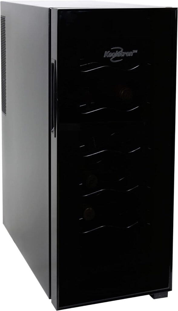 Koolatron Urban Series 12 Weinkühler, Thermoelektrischer Weinkühler, 1 cu. ft. Frestanding Wine Cellar für Home Bar, kleine Küche, Apartment, Condo, Cottage, Wohnmobil