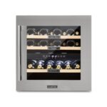 Klarstein Weinkühlschrank, 1 Zonen Getränkekühlschrank, Kleiner Einbau-Weinschrank Schmal, 57L Wein-Kühlschrank mit Glastür, Indoor/Outdoor Flaschenkühlschrank, Wine Fridge 5-22°C, 24 Flaschen