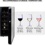 Koolatron Urban Series 12 Weinkühler, Thermoelektrischer Weinkühler, 1 cu. ft. Frestanding Wine Cellar für Home Bar, kleine Küche, Apartment, Condo, Cottage, Wohnmobil