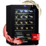 Klarstein Weinkühlschrank Freistehend, Kleiner Getränkekühlschrank Schmal, 2 Zone Weinkühlschrank mit Glastür, Indoor/Outdoor Beersafe, Kühlschrank Klein mit UV-Schutz, 5-18°C, 39 Flaschen