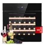 Klarstein Weinkühlschrank, 1 Zonen Getränkekühlschrank, Kleiner Einbau-Weinschrank Schmal, 57L Wein-Kühlschrank mit Glastür, Indoor/Outdoor Flaschenkühlschrank, Wine Fridge 5-22°C, 24 Flaschen