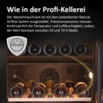 Haier Weinkühlschrank 50 SERIE 5 HWS79GDG I Weinklimaschrank für 79 Flaschen I Neue Technologie für beste Lagerung I Weinkühlschrank 2 Zonen, UV-Glastür & 5 Holzregalen I Wine Fridge vibrationsarm