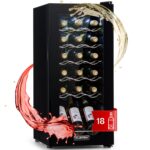 Klarstein Weinkühlschrank Freistehend, Kleiner Getränkekühlschrank Schmal, 2 Zone Weinkühlschrank mit Glastür, Indoor/Outdoor Beersafe, Kühlschrank Klein mit UV-Schutz, 5-18°C, 39 Flaschen