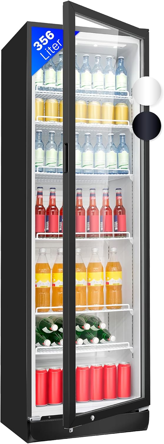 71mGSpkXwiL._AC_SL1500 Bomann® Kühlschrank mit Glastür | Getränkekühlschrank abschließbar | 6 höhenverstellbare Ablagen | 30kg je Ablage | 347 Liter | Kühlschrank groß | Flaschenkühlschrank m. LED-Licht | KSG 7351 schwarz