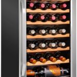 Ivation - Weinkühler mit 28 verschließbaren Flaschen, großer Weinkeller ohne Eingriff für Rot, Weiß, Champagner oder Champagner, 41f-64f mit digitaler Stahltemperaturregelung