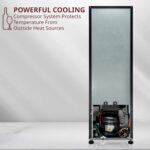 Schmecke 12 Flaschen Kompressor Weinkühler Kühlschrank mit Schloss | großer freistehender Weinkeller | 41f-64f Digitale Temperaturregelung Weinkühlschrank für Rot, Weiß, Sekt oder Sekt - Schwarz
