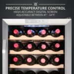 Ivation - Weinkühler mit 28 verschließbaren Flaschen, großer Weinkeller ohne Eingriff für Rot, Weiß, Champagner oder Champagner, 41f-64f mit digitaler Stahltemperaturregelung