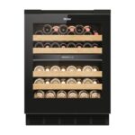 Haier Weinkühlschrank 50 SERIE 5 HWS79GDG I Weinklimaschrank für 79 Flaschen I Neue Technologie für beste Lagerung I Weinkühlschrank 2 Zonen, UV-Glastür & 5 Holzregalen I Wine Fridge vibrationsarm
