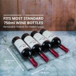 Schmécké - Weinkühlschrank mit 24 abschließbaren Flaschen, großer nicht eingebauter Weinkeller | 41f-64f mit digitaler Temperaturregelung für Rotwein, Weißwein, Champagner oder Sekt, Schwarz